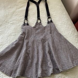 Plaid Suspender Skirt <3